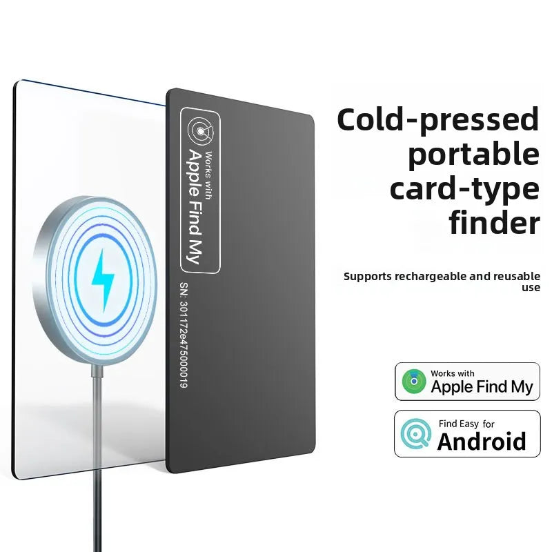 Ultra-Thin FindMy Tracking Card with Wireless Charging